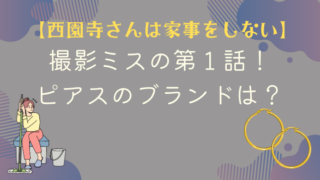 『西園寺さんは家事をしない』撮影ミスの第１話！ピアスのブランドは？