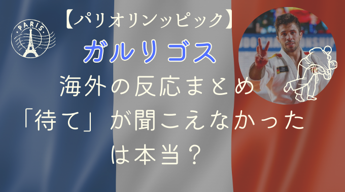 柔道ガルリゴスに対する海外の反応！「待て」が聞こえなかったは本当？