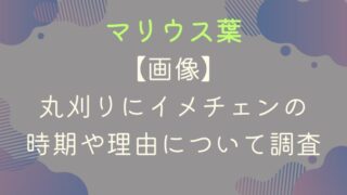 画像｜マリウス葉が丸刈りにイメチェン！時期や理由について調査