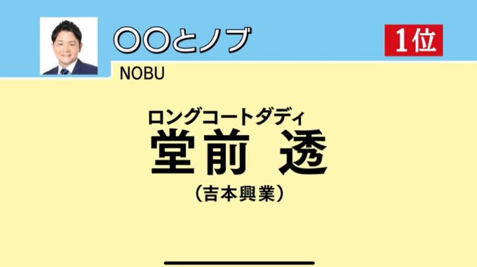 千鳥のノブにドラフト1位で選ばれたロングコートダディの堂前透